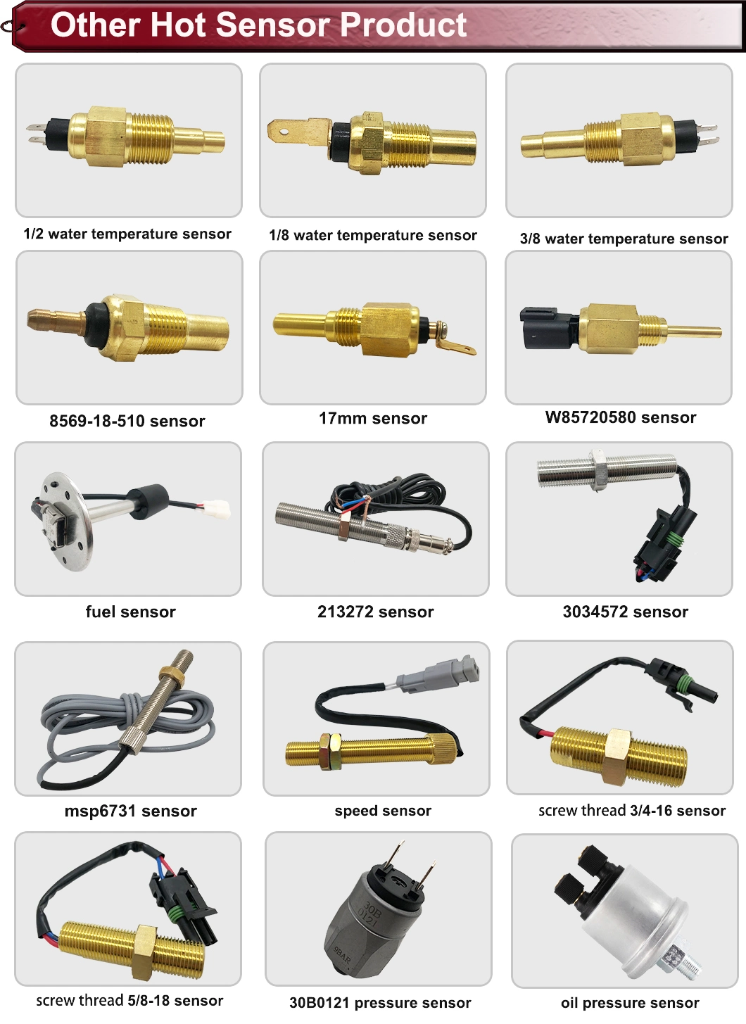 High Quality Speed Sensor for Excavator 4921599 Suitable for Automotive Engine Crankshaft Camshaft Speed Sensor